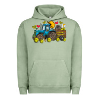 Pigment Oil Green softball tractor Urban Hoodie - SublimationCraftShop