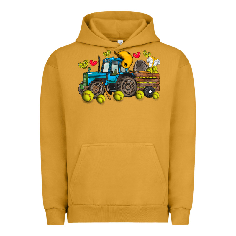 Softball Tractor Urban Hoodie by SublimationCraftShop | Teevron