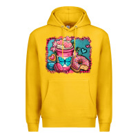 Lemon valentines day coffee cup and sweets Premium Hoodie - OliviaCreatesArt