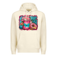 Sandshell valentines day coffee cup and sweets Premium Hoodie - OliviaCreatesArt