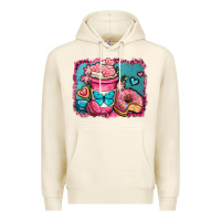 Tofu valentines day coffee cup and sweets Premium Hoodie - OliviaCreatesArt
