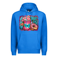True Royal valentines day coffee cup and sweets Premium Hoodie - OliviaCreatesArt