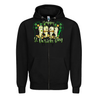 Black Happy St. Patrick's Day Tooth Dentist Zipper Hoodie - CowGirlArtShop