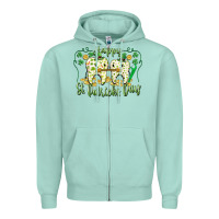Seafoam Happy St. Patrick's Day Tooth Dentist Zipper Hoodie - CowGirlArtShop