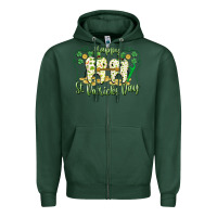 Sports Green Happy St. Patrick's Day Tooth Dentist Zipper Hoodie - CowGirlArtShop