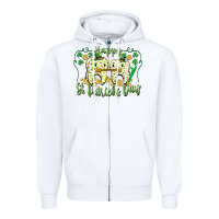 White Happy St. Patrick's Day Tooth Dentist Zipper Hoodie - CowGirlArtShop