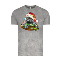 Cloud Rock christmas scottish fold cat Vintage Tee - LillyAllenDesigns