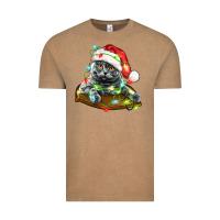 Vintage Coffee christmas scottish fold cat Vintage Tee - LillyAllenDesigns