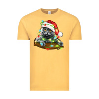 Vintage Mustard christmas scottish fold cat Vintage Tee - LillyAllenDesigns