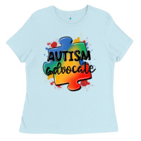 Baby Blue autism advocate Ladies Tee - MaliasSmallBusiness