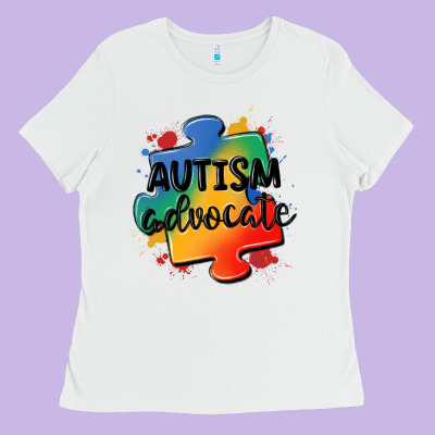 Autism Advocate Ladies Tee Designed By Maliassmallbusiness
