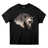 Black Arabian Horse Heavy Core Tee - LillyAllenDesigns