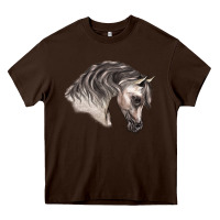 Chocolate Brown Arabian Horse Heavy Core Tee - LillyAllenDesigns
