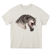 Cream Arabian Horse Heavy Core Tee - LillyAllenDesigns