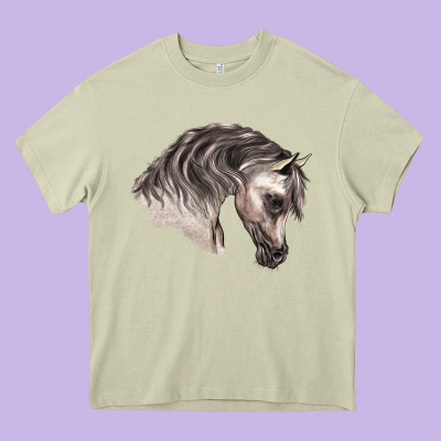 Arabian Horse Heavy Core Tee Designed By Lillyallendesigns