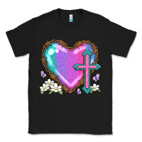 Black easter cross heart la Classic Tee - LillyAllenDesigns