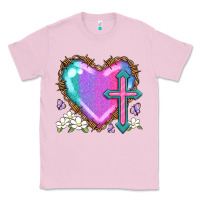 Bubblegum Pink easter cross heart la Classic Tee - LillyAllenDesigns