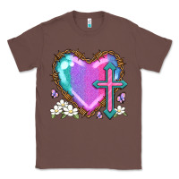 Chestnut easter cross heart la Classic Tee - LillyAllenDesigns