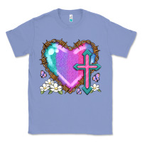 Colony Blue easter cross heart la Classic Tee - LillyAllenDesigns