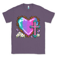 Lavender easter cross heart la Classic Tee - LillyAllenDesigns