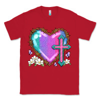 Red easter cross heart la Classic Tee - LillyAllenDesigns