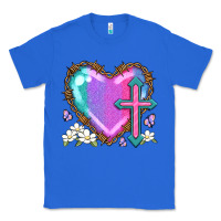 Easter Cross Heart La Classic Tee | Teevron