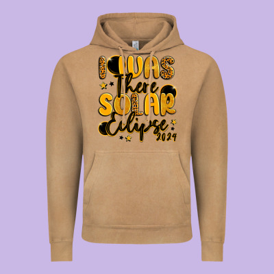 I Was There Solar Eclipse 2024 Vintage Hoodie Designed By Lillyallendesigns
