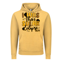 Vintage Mustard i was there solar eclipse 2024 Vintage Hoodie - LillyAllenDesigns
