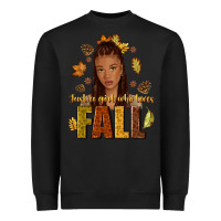 Black Just a girl who loves Fall afro woman Heavyweight Sweatshirt - NancyCooperArtShop