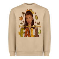 Mushroom Just a girl who loves Fall afro woman Heavyweight Sweatshirt - NancyCooperArtShop