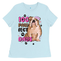 Baby Blue 100 days of school Ladies Tee - MaliasSmallBusiness