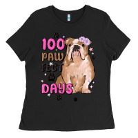 Black 100 days of school Ladies Tee - MaliasSmallBusiness