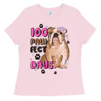 Bubblegum Pink 100 days of school Ladies Tee - MaliasSmallBusiness