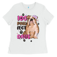 White 100 days of school Ladies Tee - MaliasSmallBusiness