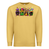Antique Gold mardi gras afro gnomies Premium Sweatshirt - FaDigitalArtStudio