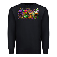 Black mardi gras afro gnomies Premium Sweatshirt - FaDigitalArtStudio