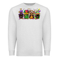 Oatmeal Heather mardi gras afro gnomies Premium Sweatshirt - FaDigitalArtStudio
