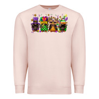 Pale Pink mardi gras afro gnomies Premium Sweatshirt - FaDigitalArtStudio