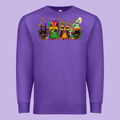 Mardi Gras Afro Gnomies Premium Sweatshirt Designed By Fadigitalartstudio