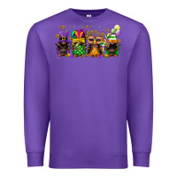 Purple mardi gras afro gnomies Premium Sweatshirt - FaDigitalArtStudio
