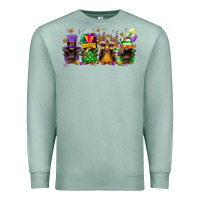 Seafoam mardi gras afro gnomies Premium Sweatshirt - FaDigitalArtStudio
