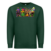 Sports Green mardi gras afro gnomies Premium Sweatshirt - FaDigitalArtStudio