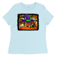 Baby Blue halloween heifer Ladies Tee - Jasminsmagicworld