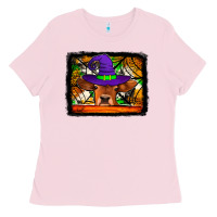 Bubblegum Pink halloween heifer Ladies Tee - Jasminsmagicworld