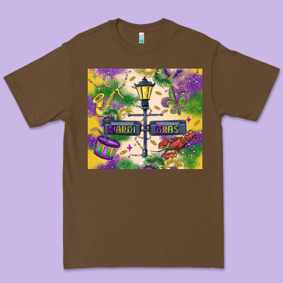Mardi Gras Street Lights Premium Tee Designed By Maliassmallbusiness