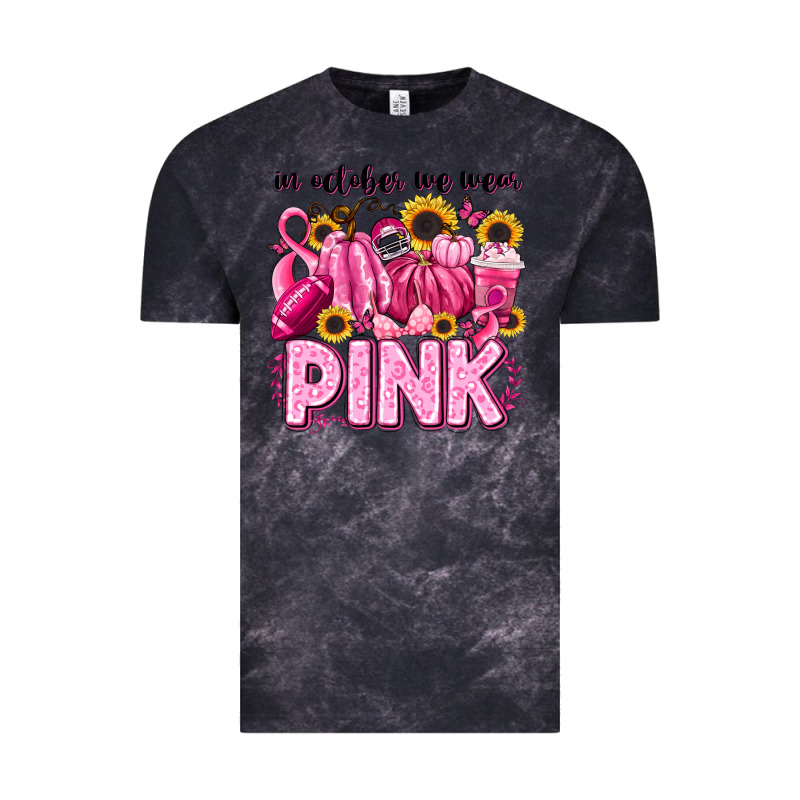 In October We Wear Pink Football Vintage Tee by LillyAllenDesigns | Teevron