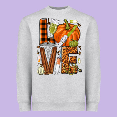 Fall Nurse Love Heavyweight Sweatshirt Designed By Nancycooperartshop