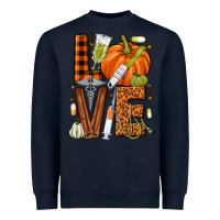 Navy Fall Nurse love Heavyweight Sweatshirt - NancyCooperArtShop