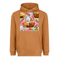 Meerkat Easter Bunny With Hamper Seamless Pattern Heavyweight Hoodie - BundleAndBundleShop