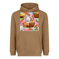 Toasted Coconut Easter Bunny With Hamper Seamless Pattern Heavyweight Hoodie - BundleAndBundleShop